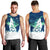 Finland Christmas Men Tank Top with Howling Wolf Northern Lights Forest and Snow Design - Wonder Print Shop