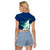 Finland Christmas Raglan Cropped T Shirt with Howling Wolf Northern Lights Forest and Snow Design - Wonder Print Shop