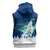 Finland Christmas Sleeveless Hoodie with Howling Wolf Northern Lights Forest and Snow Design - Wonder Print Shop
