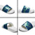 Finland Christmas Slide Sandals with Howling Wolf Northern Lights Forest and Snow Design - Wonder Print Shop