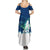 Finland Christmas Summer Maxi Dress with Howling Wolf Northern Lights Forest and Snow Design - Wonder Print Shop