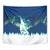 Finland Christmas Tapestry with Howling Wolf Northern Lights Forest and Snow Design - Wonder Print Shop