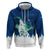 Finland Christmas Zip Hoodie with Howling Wolf Northern Lights Forest and Snow Design - Wonder Print Shop