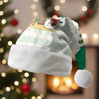 Nigeria Christmas Santa Hat with Gingerbread Snowman Palm Tree and Tribal Mask Design - Wonder Print Shop