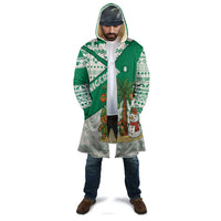 Nigeria Christmas Cloak with Gingerbread Snowman Palm Tree and Tribal Mask Design - Wonder Print Shop