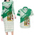 Nigeria Christmas Couples Matching Long Sleeve Bodycon Dress and Hawaiian Shirt with Gingerbread Snowman Palm Tree and Tribal Mask Design - Wonder Print Shop