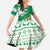 Nigeria Christmas Family Matching Off The Shoulder Long Sleeve Dress and Hawaiian Shirt with Gingerbread Snowman Palm Tree and Tribal Mask Design - Wonder Print Shop