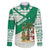 Nigeria Christmas Family Matching Off Shoulder Maxi Dress and Hawaiian Shirt with Gingerbread Snowman Palm Tree and Tribal Mask Design - Wonder Print Shop