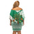 Nigeria Christmas Family Matching Off Shoulder Short Dress and Hawaiian Shirt with Gingerbread Snowman Palm Tree and Tribal Mask Design - Wonder Print Shop