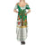 Nigeria Christmas Family Matching Summer Maxi Dress and Hawaiian Shirt with Gingerbread Snowman Palm Tree and Tribal Mask Design - Wonder Print Shop