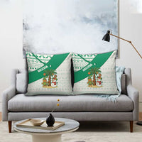 Nigeria Christmas Pillow Cover with Gingerbread Snowman Palm Tree and Tribal Mask Design - Wonder Print Shop