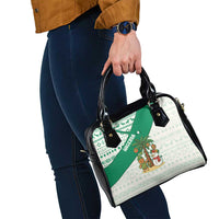 Nigeria Christmas Shoulder Handbag with Gingerbread Snowman Palm Tree and Tribal Mask Design - Wonder Print Shop