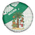 Nigeria Christmas Spare Tire Cover with Gingerbread Snowman Palm Tree and Tribal Mask Design - Wonder Print Shop