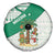 Nigeria Christmas Spare Tire Cover with Gingerbread Snowman Palm Tree and Tribal Mask Design - Wonder Print Shop