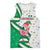 Nigeria Christmas Basketball Jersey with Pink Flamingo Tropical Leaves and Festive Lights Design - Wonder Print Shop