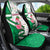 Nigeria Christmas Car Seat Cover with Pink Flamingo Tropical Leaves and Festive Lights Design - Wonder Print Shop