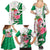 Nigeria Christmas Family Matching Summer Maxi Dress and Hawaiian Shirt with Pink Flamingo Tropical Leaves and Festive Lights Design - Wonder Print Shop