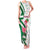 Nigeria Christmas Family Matching Tank Maxi Dress and Hawaiian Shirt with Pink Flamingo Tropical Leaves and Festive Lights Design - Wonder Print Shop