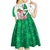 Nigeria Christmas Kid Short Sleeve Dress with Pink Flamingo Tropical Leaves and Festive Lights Design - Wonder Print Shop
