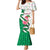 Nigeria Christmas Mermaid Dress with Pink Flamingo Tropical Leaves and Festive Lights Design - Wonder Print Shop