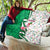 Nigeria Christmas Quilt with Pink Flamingo Tropical Leaves and Festive Lights Design - Wonder Print Shop