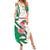 Nigeria Christmas Summer Maxi Dress with Pink Flamingo Tropical Leaves and Festive Lights Design - Wonder Print Shop