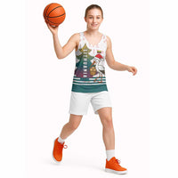 Lithuania Christmas Basketball Jersey with Stork Basket Snowflakes and Traditional Pattern Design - Wonder Print Shop
