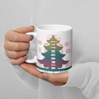 Lithuania Christmas Ceramic Mug with Stork Basket Snowflakes and Traditional Pattern Design - Wonder Print Shop