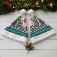 Lithuania Christmas Santa Hat with Stork Basket Snowflakes and Traditional Pattern Design - Wonder Print Shop
