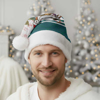 Lithuania Christmas Santa Hat with Stork Basket Snowflakes and Traditional Pattern Design - Wonder Print Shop