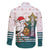 Lithuania Christmas Family Matching Mermaid Dress and Hawaiian Shirt with Stork Basket Snowflakes and Traditional Pattern Design - Wonder Print Shop