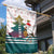 Lithuania Christmas Garden Flag with Stork Basket Snowflakes and Traditional Pattern Design - Wonder Print Shop