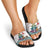 Lithuania Christmas Slide Sandals with Stork Basket Snowflakes and Traditional Pattern Design - Wonder Print Shop