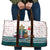 Lithuania Christmas Travel Bag with Stork Basket Snowflakes and Traditional Pattern Design - Wonder Print Shop