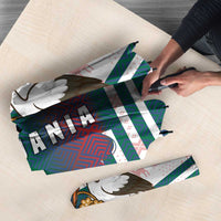 Lithuania Christmas Umbrella with Stork Basket Snowflakes and Traditional Pattern Design - Wonder Print Shop