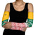 Lithuania Christmas Arm Sleeves with Santa Sleigh Pulled by Storks and Folk Pattern Design - Wonder Print Shop