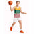 Lithuania Christmas Basketball Jersey with Santa Sleigh Pulled by Storks and Folk Pattern Design - Wonder Print Shop