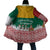 Lithuania Christmas Cloak with Santa Sleigh Pulled by Storks and Folk Pattern Design - Wonder Print Shop