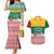 Lithuania Christmas Couples Matching Mermaid Dress and Hawaiian Shirt with Santa Sleigh Pulled by Storks and Folk Pattern Design - Wonder Print Shop