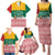 Lithuania Christmas Family Matching Puletasi and Hawaiian Shirt with Santa Sleigh Pulled by Storks and Folk Pattern Design - Wonder Print Shop