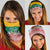Lithuania Christmas Neck Gaiter with Santa Sleigh Pulled by Storks and Folk Pattern Design - Wonder Print Shop
