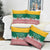 Lithuania Christmas Pillow Cover with Santa Sleigh Pulled by Storks and Folk Pattern Design - Wonder Print Shop