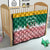 Lithuania Christmas Quilt with Santa Sleigh Pulled by Storks and Folk Pattern Design - Wonder Print Shop
