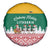 Lithuania Christmas Spare Tire Cover with Santa Sleigh Pulled by Storks and Folk Pattern Design - Wonder Print Shop
