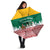 Lithuania Christmas Umbrella with Santa Sleigh Pulled by Storks and Folk Pattern Design - Wonder Print Shop