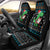Funny Santa Riding Dinosaur Christmas Car Seat Cover Gingerbread Snowflake Pattern - Wonder Print Shop