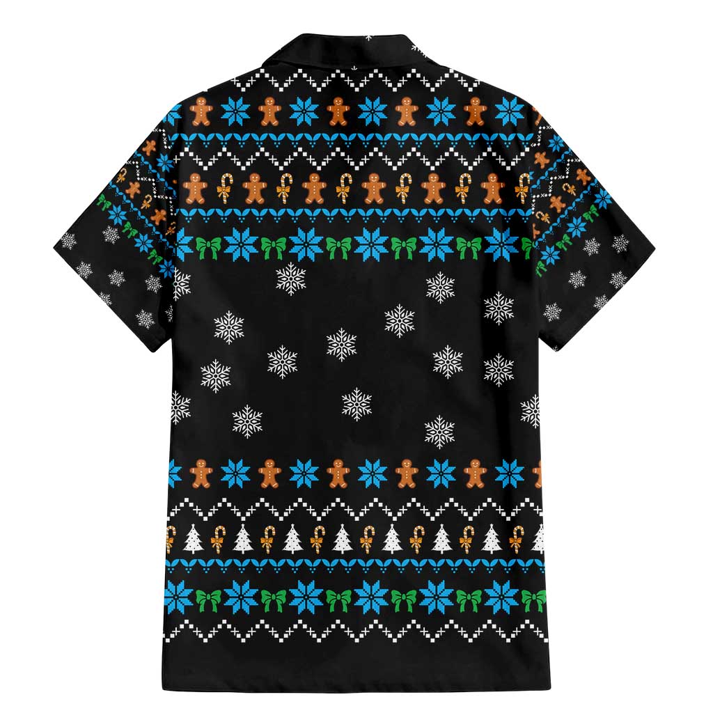 Funny Santa Riding Dinosaur Christmas Family Matching Mermaid Dress and Hawaiian Shirt Gingerbread Snowflake Pattern - Wonder Print Shop