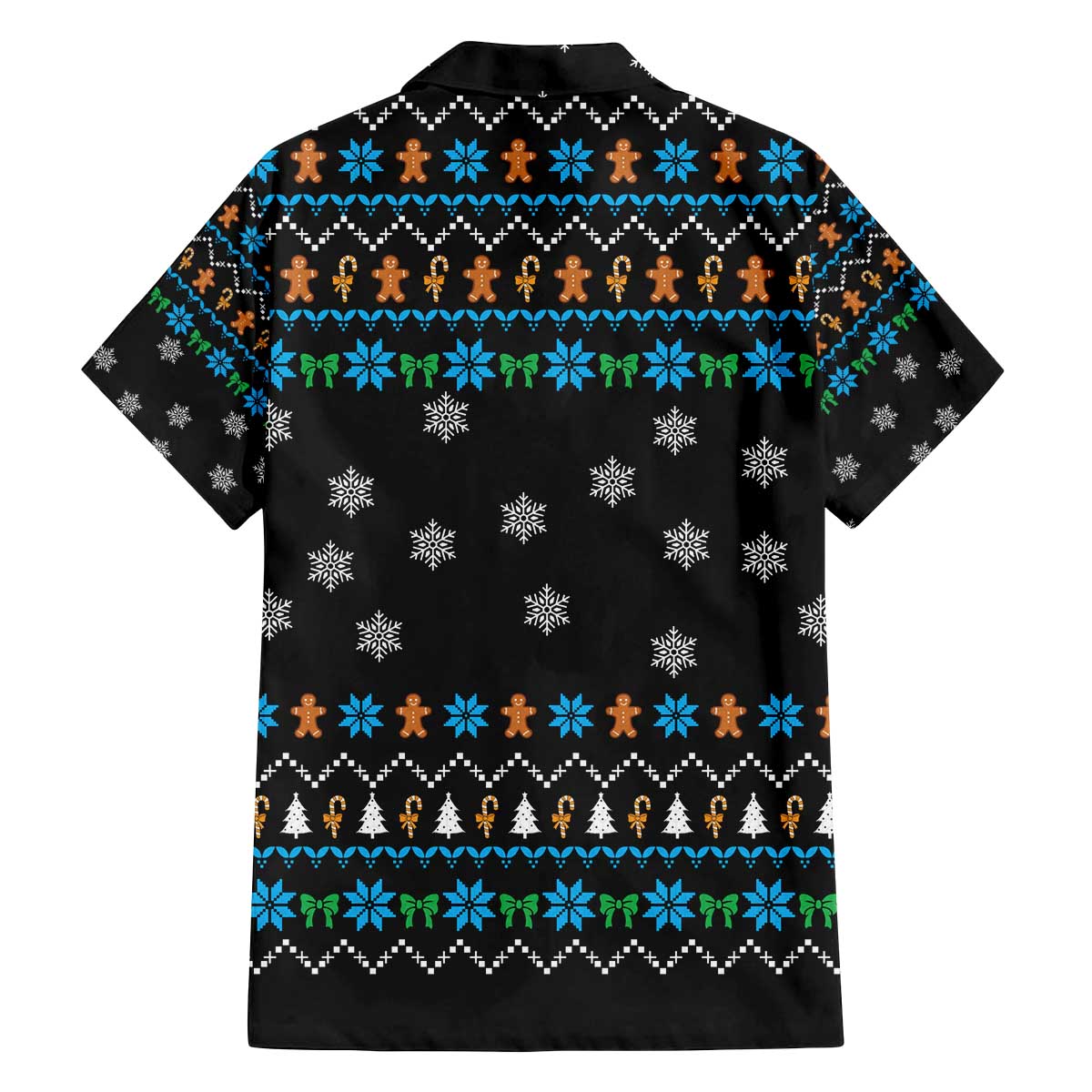 Funny Santa Riding Dinosaur Christmas Family Matching Off The Shoulder Long Sleeve Dress and Hawaiian Shirt Gingerbread Snowflake Pattern - Wonder Print Shop