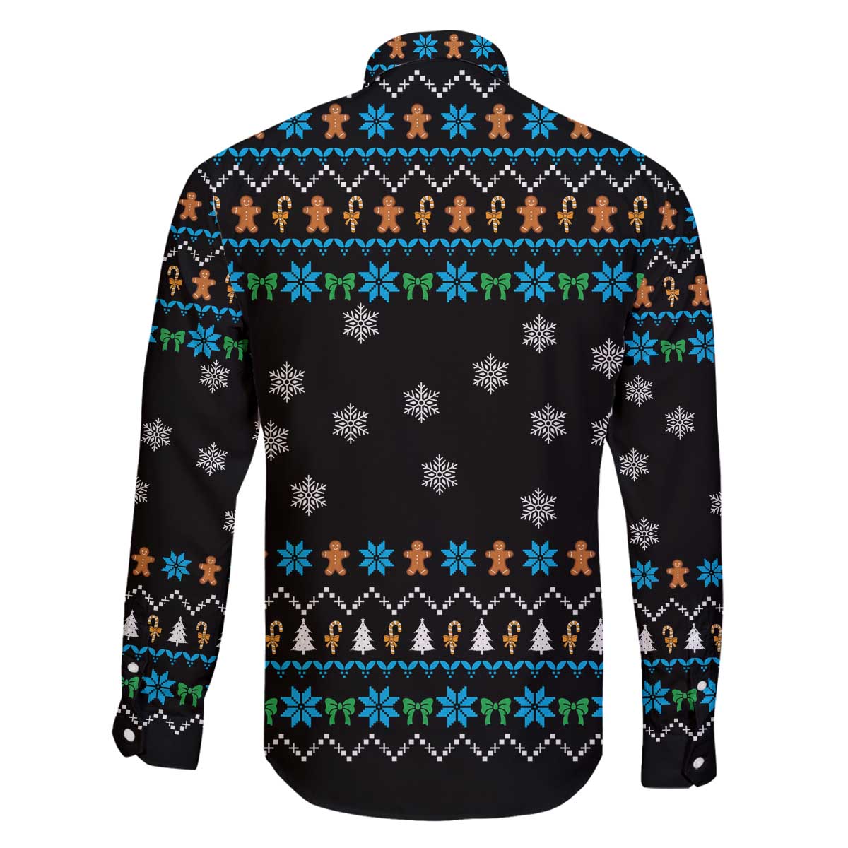 Funny Santa Riding Dinosaur Christmas Family Matching Off The Shoulder Long Sleeve Dress and Hawaiian Shirt Gingerbread Snowflake Pattern - Wonder Print Shop