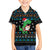 Funny Santa Riding Dinosaur Christmas Kid Hawaiian Shirt Gingerbread Snowflake Pattern - Wonder Print Shop